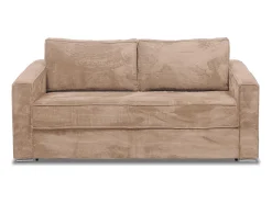 Sofá cama de 3 plazas de pana color topo láminas anchas - 22 cm LORETO