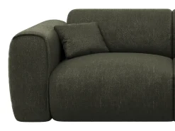 Sofá cama de 3 plazas de tela verde POGNIA