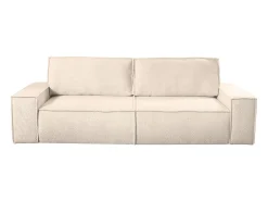 Sofá cama de 3 plazas de tela bouclette beige - AMELIA de Pascal Morabito