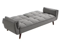 Sofá cama de 3 plazas de terciopelo gris GULCAN