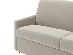 Sofá cama de 4 plazas de tela tipo italiano gris - Colchón de espuma 18 cm - CALIFE