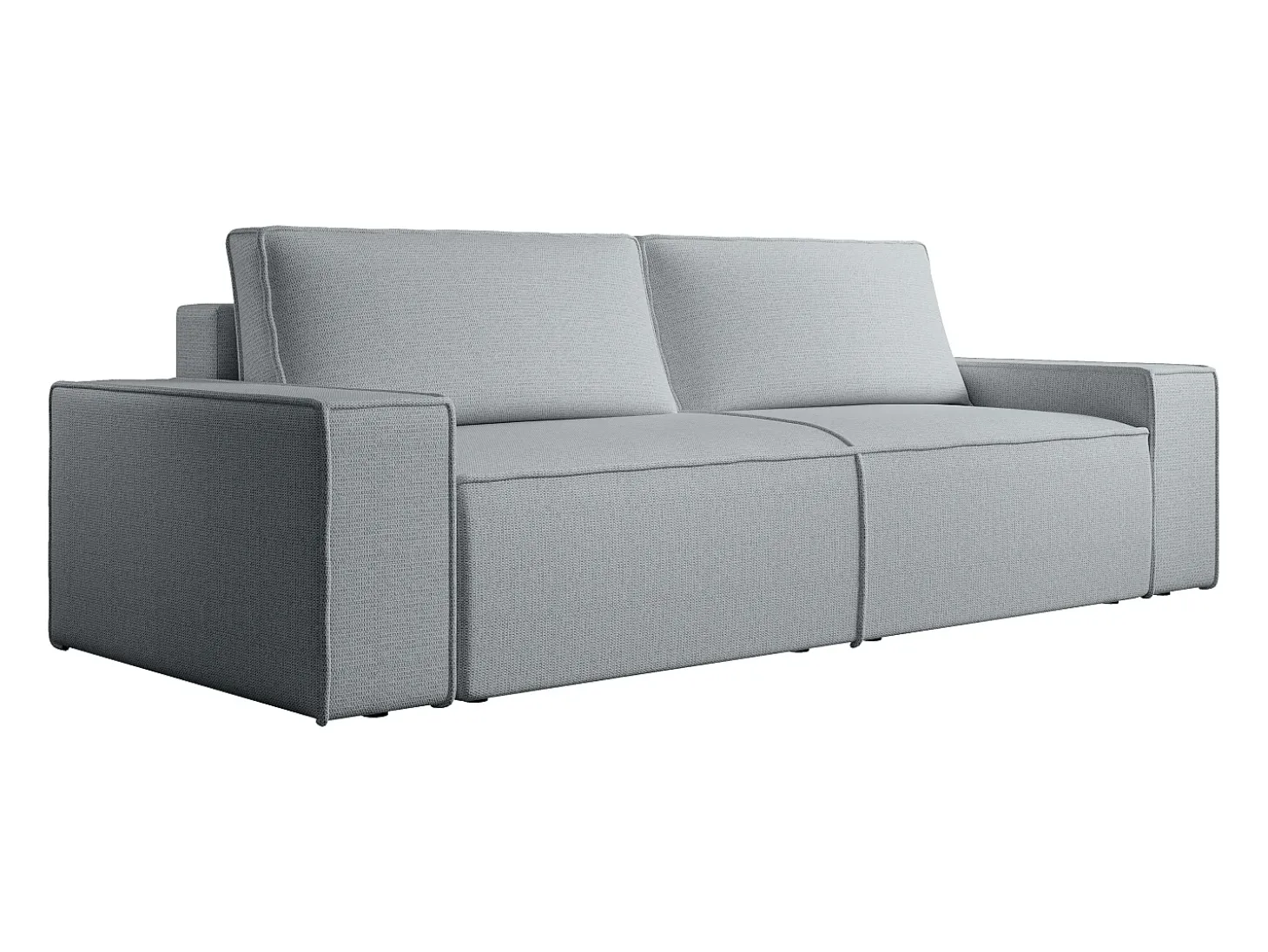 Sofá cama de 4 plazas de terciopelo gris AMELIA