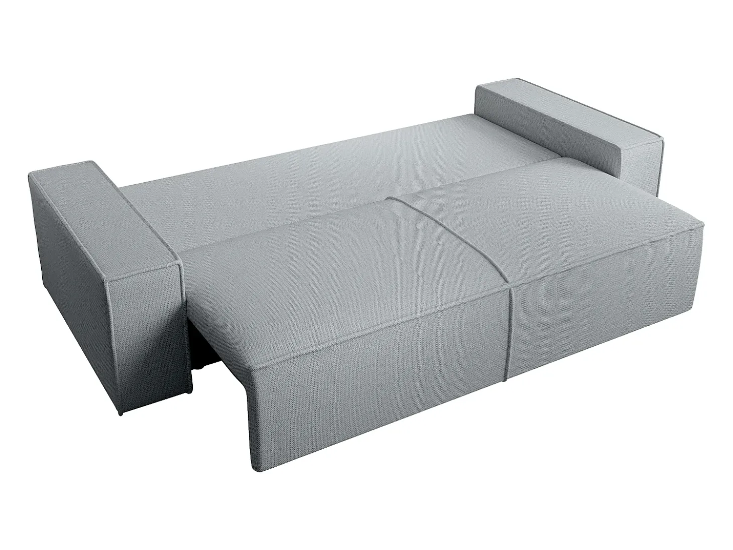 Sofá cama de 4 plazas de terciopelo gris AMELIA
