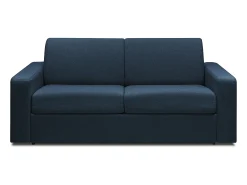Sofá cama de 3 plazas de tela tipo italiano azul noche estilo juvenil COGLIO