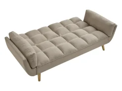 Sofá cama de 3 plazas de tela beige LOELINE