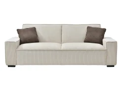 Sofá cama de 3 plazas de terciopelo beige SEKOTA