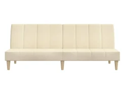 Sofá cama de 2 plazas tela color crema
