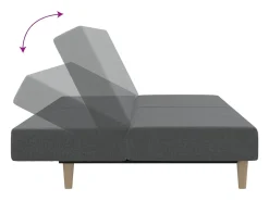 Sofá cama de 2 plazas tela gris claro