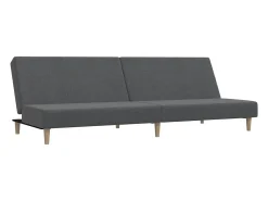 Sofá cama de 2 plazas tela gris claro