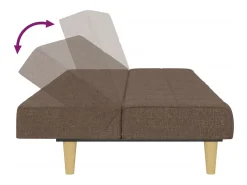 Sofá cama de 2 plazas tela gris taupe