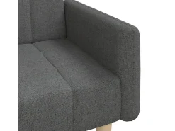 Sofá cama de 2 plazas tela gris oscuro