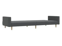 Sofá cama de 2 plazas tela gris claro