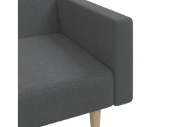 Sofá cama de 2 plazas tela gris claro