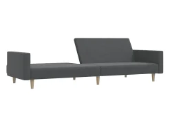Sofá cama de 2 plazas tela gris claro