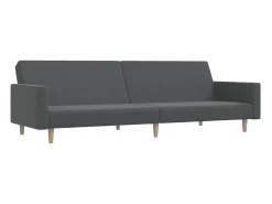 Sofá cama de 2 plazas tela gris claro