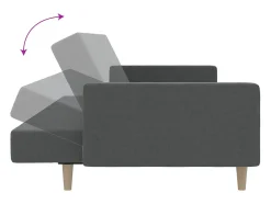 Sofá cama de 2 plazas tela gris claro