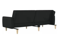 Sofá cama de 2 plazas tela negro