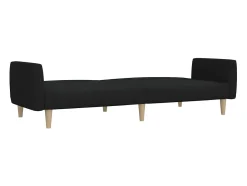 Sofá cama de 2 plazas tela negro