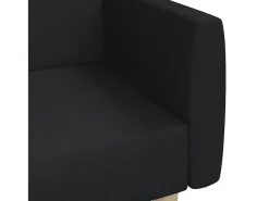 Sofá cama de 2 plazas tela negro