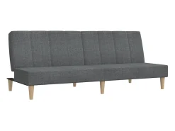 Sofá cama de 2 plazas tela gris claro