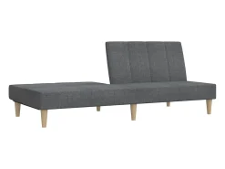 Sofá cama de 2 plazas tela gris claro