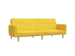 Sofá cama de 2 plazas tela amarillo