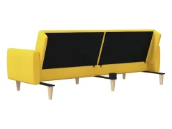 Sofá cama de 2 plazas tela amarillo