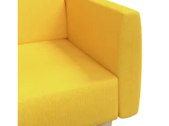 Sofá cama de 2 plazas tela amarillo