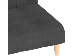 Sofá cama de 2 plazas tela gris oscuro