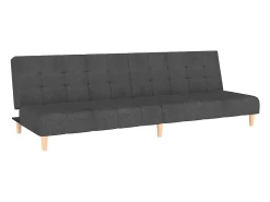 Sofá cama de 2 plazas tela gris oscuro
