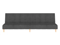 Sofá cama de 2 plazas tela gris oscuro