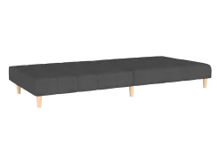 Sofá cama de 2 plazas tela gris oscuro