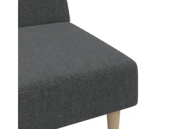 Sofá cama de 2 plazas tela gris oscuro