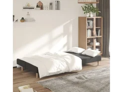 Sofá cama de 2 plazas tela gris oscuro
