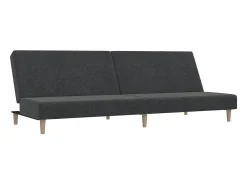 Sofá cama de 2 plazas tela gris oscuro