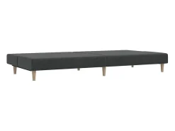 Sofá cama de 2 plazas tela gris oscuro