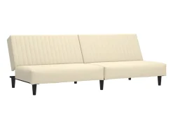 Sofá cama de 2 plazas terciopelo color crema