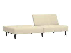 Sofá cama de 2 plazas terciopelo color crema