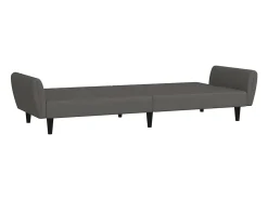 Sofá cama de 2 plazas terciopelo gris oscuro