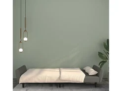 Sofá cama de 2 plazas terciopelo gris oscuro