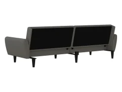 Sofá cama de 2 plazas terciopelo gris oscuro