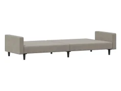 Sofá cama de 2 plazas terciopelo gris claro