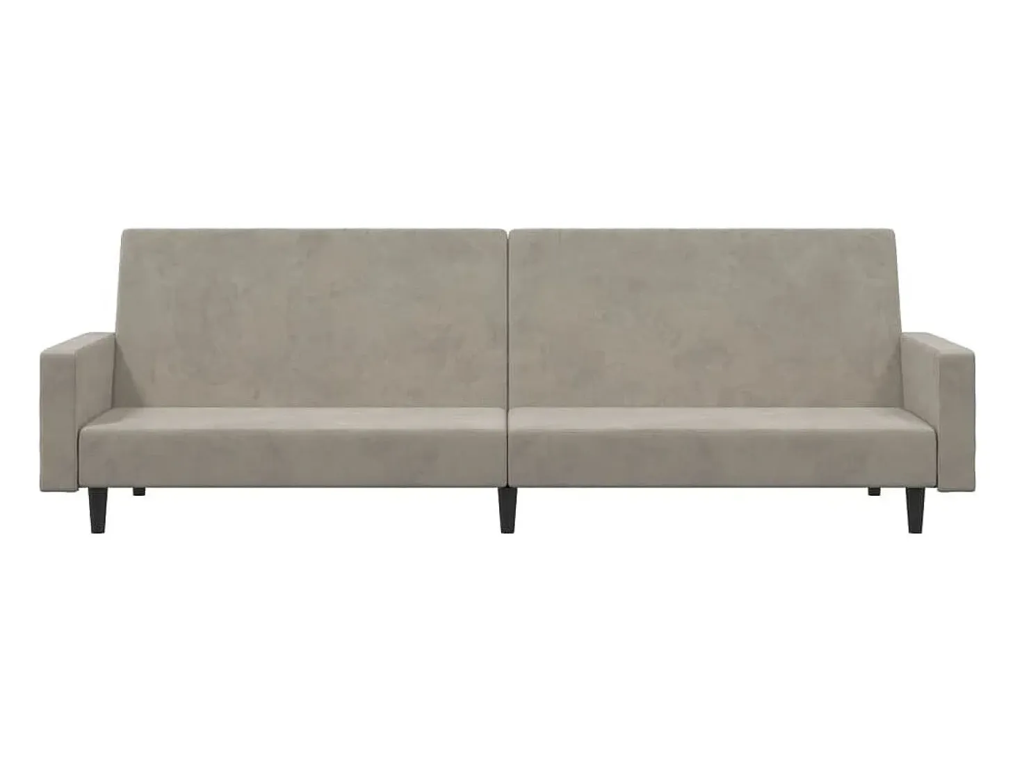 Sofá cama de 2 plazas terciopelo gris claro