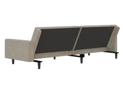Sofá cama de 2 plazas terciopelo gris claro