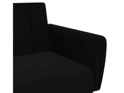 Sofá cama de 2 plazas terciopelo negro