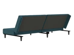 Sofá cama de 2 plazas terciopelo azul