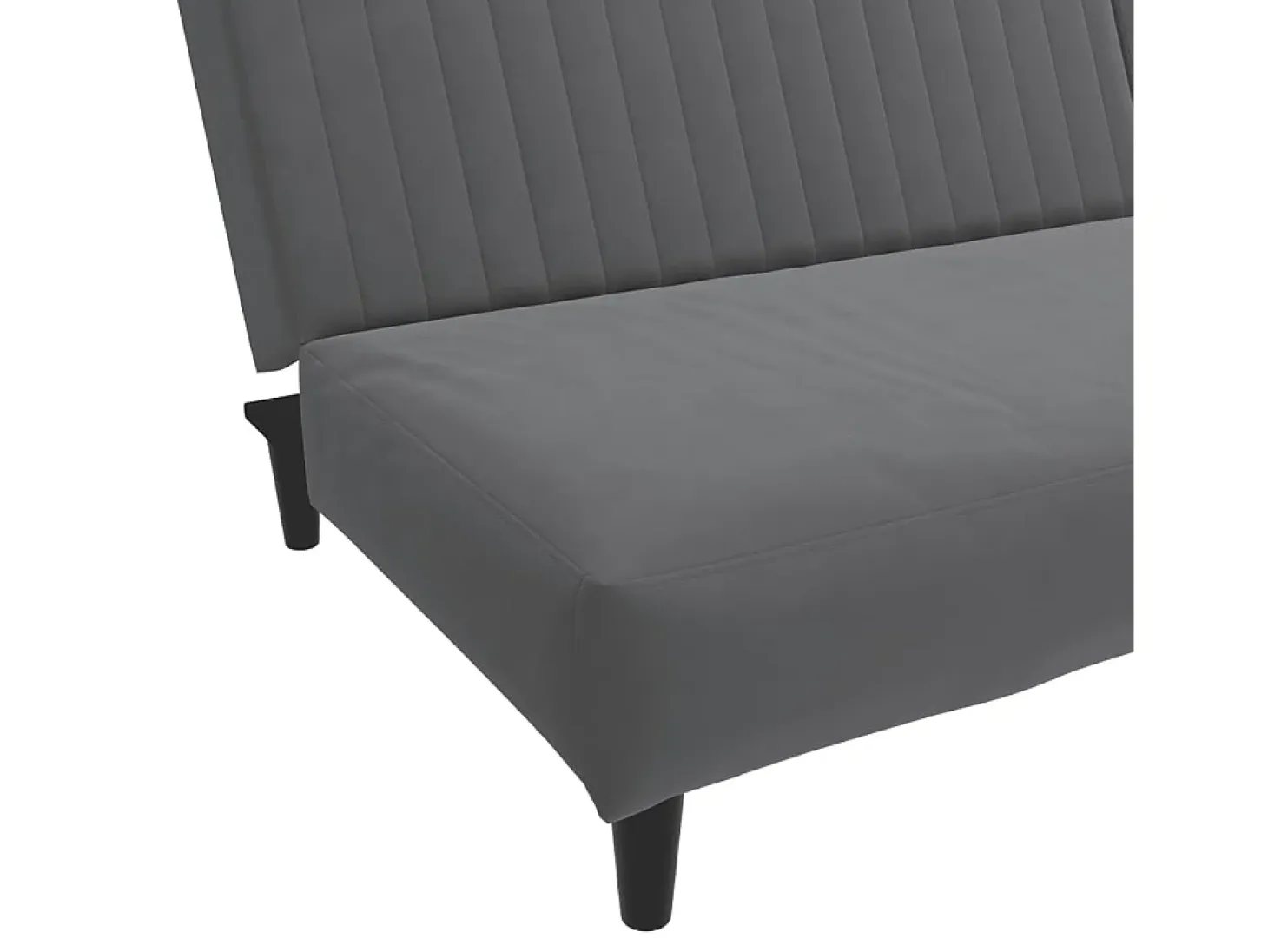 Sofá cama de 2 plazas terciopelo gris oscuro