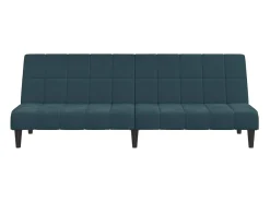Sofá cama de 2 plazas terciopelo azul