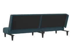 Sofá cama de 2 plazas terciopelo azul