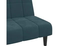 Sofá cama de 2 plazas terciopelo azul